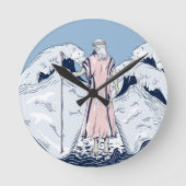 Moses parting the red sea runde wanduhr (Vorderseite)