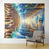 Moses parting the Seas Wandteppich (Beispiel (Horizontal))