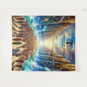 Moses parting the Seas Wandteppich (Vorderseite (Horizontal))