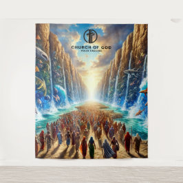 Moses parting the Seas Wandteppich