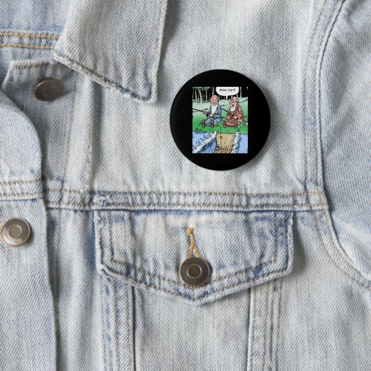 Moses Pole Fischen Button (Beispiel)