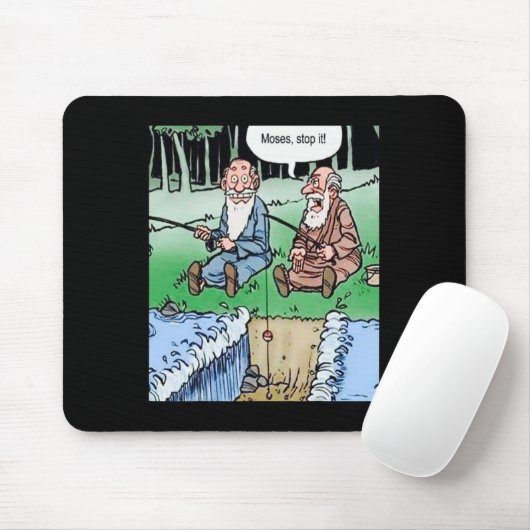 Moses Pole Fischen Mousepad (Mit Mouse)