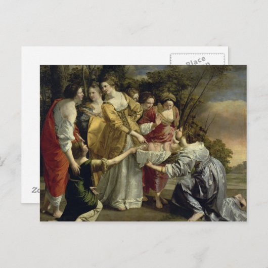 Moses retcued from the Nile, c.1630 Postkarte (Vorne/Hinten)