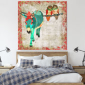 Moses Ruby Rose Eulen Kunst Leinwand (Insitu (Schlafzimmer))