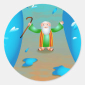 Moses Runder Aufkleber (Vorderseite)