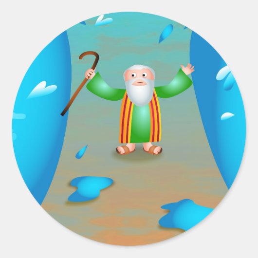 Moses Runder Aufkleber (Vorderseite)