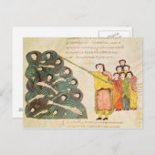 Moses schließt das Rote Meer auf die Ägypter Postkarte (Vorne/Hinten)