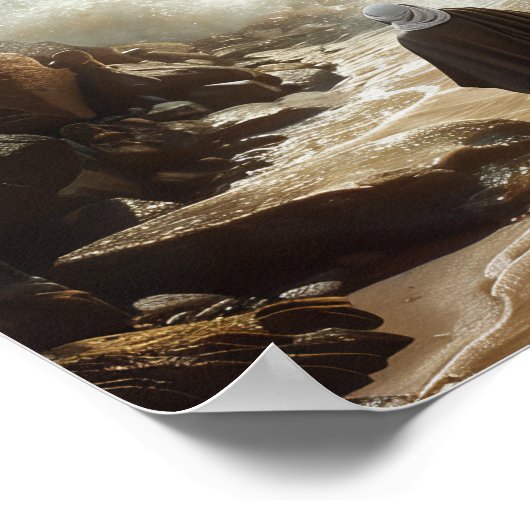 Moses Splitting the Sea - Religious Poster (Ecke)