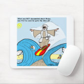 Moses Surfs Funny Cartoon T-Shirts Geschenke Samml Mousepad (Mit Mouse)