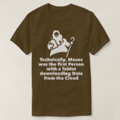 Moses Tablet herunterladen Daten aus Cloud T-Shirt (Design vorne)