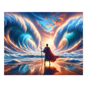Moses Teile des Roten Meeres Fotodruck