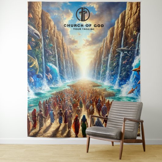 Moses teilt das Meer Wandteppich (Beispiel)