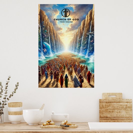 Moses teilt das Rote Meer Poster (Küche)