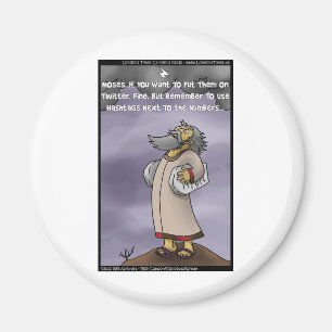 Moses & The 10 Twitter Hashtags Funny Gifts & T-Sh Magnet