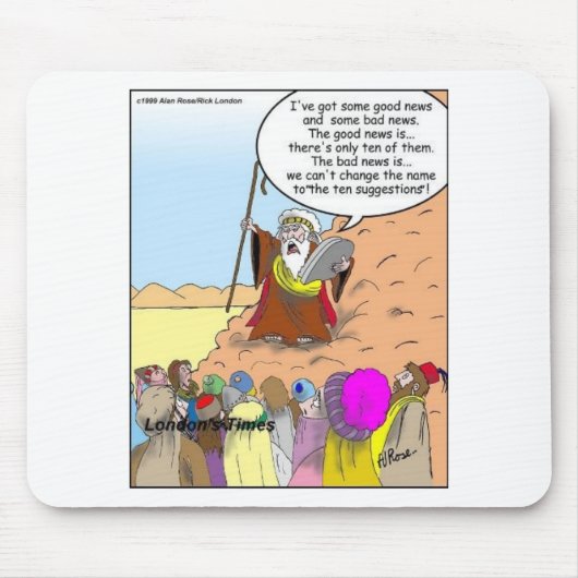 Moses & The Ten Suggestionen Funny Gifts & T-Shirt Mousepad (Vorne)