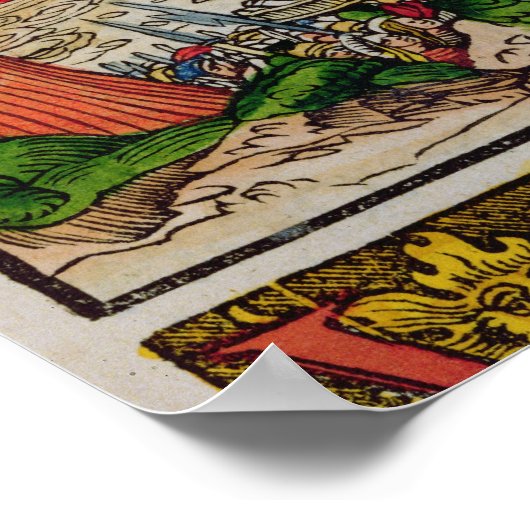 Moses überquert das Rote Meer Poster (Ecke)