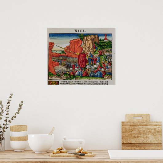 Moses überquert das Rote Meer Poster (Küche)