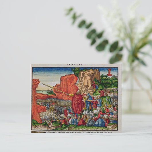 Moses überquert das Rote Meer Postkarte (Stehend Vorderseite)