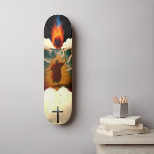 Moses und das Rote Meer Skateboard (Wandkunst)