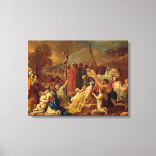 Moses und der Brazen Serpent, c.1653-54 (Öl auf ca Leinwanddruck (Vorderseite)