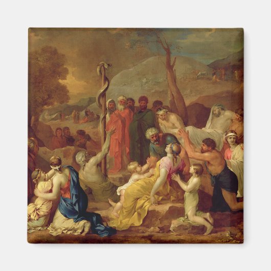Moses und der Brazen Serpent, c.1653-54 (Öl auf ca Magnet (Vorne)