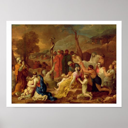 Moses und der Brazen Serpent, c.1653-54 (Öl auf ca Poster (Vorne)