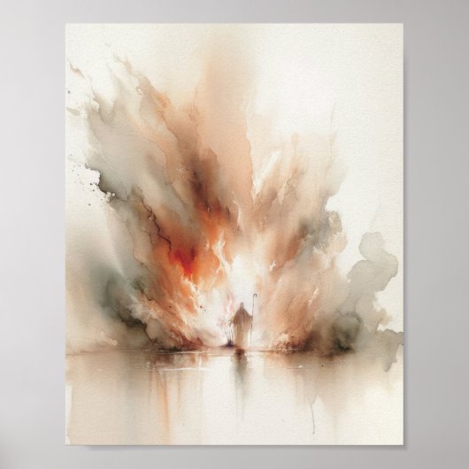 Moses und der brennende Bush - Digitale Skizze Poster (Vorne)