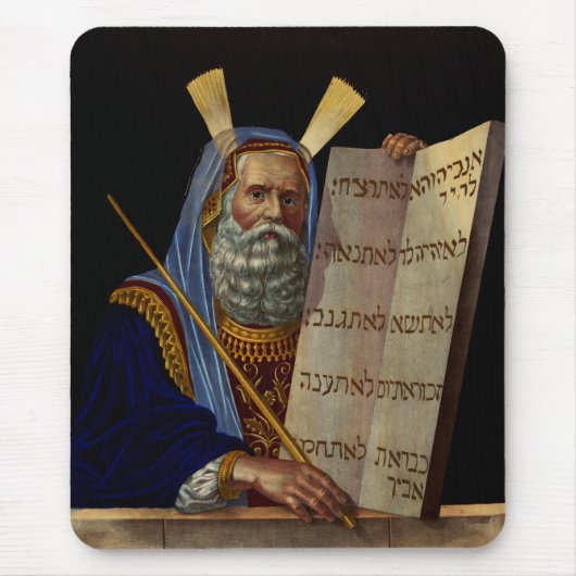 Moses und die Gesetzestafeln Kunst Mousepad (Vorne)
