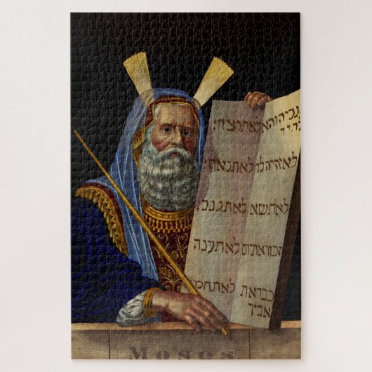Moses und die Gesetzestafeln Kunst Puzzle (Vertikal)