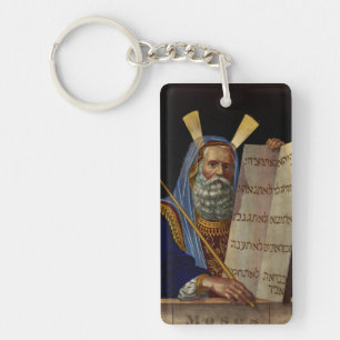 Moses und die Gesetzestafeln Kunst Schlüsselanhänger