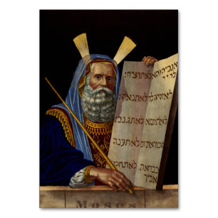 Moses und die Gesetzestafeln Kunst Tischnummer
