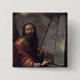 Moses und die Tabletten des Gesetzes Button