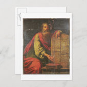 Moses und die Tabletten des Gesetzes Postkarte (Vorne/Hinten)