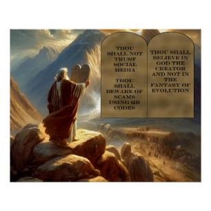 Moses und die Tafeln. Poster