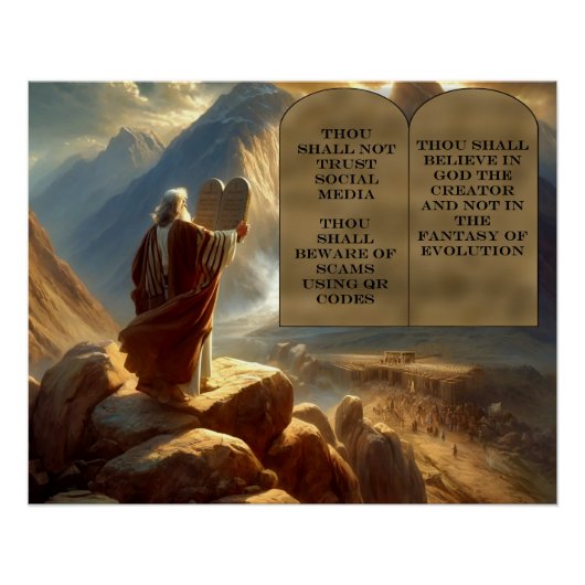 Moses und die Tafeln. Poster (Vorderseite)
