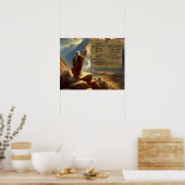 Moses und die Tafeln. Poster (Küche)