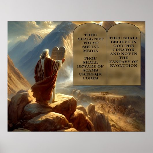 Moses und die Tafeln. Poster (Vorne)