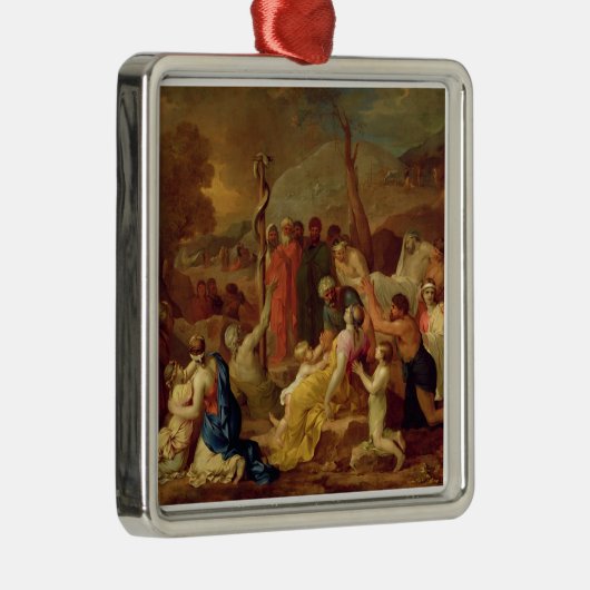 Moses und die unverschämte Schlange, c.1653-54 (Öl Silbernes Ornament (Rechts)