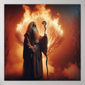 Moses und die verbrannte Bush Christliche Bibelkun Poster (Vorne)