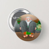 Moses und die zehn Gebot-Bibel-Geschichte Button (Vorne & Hinten)