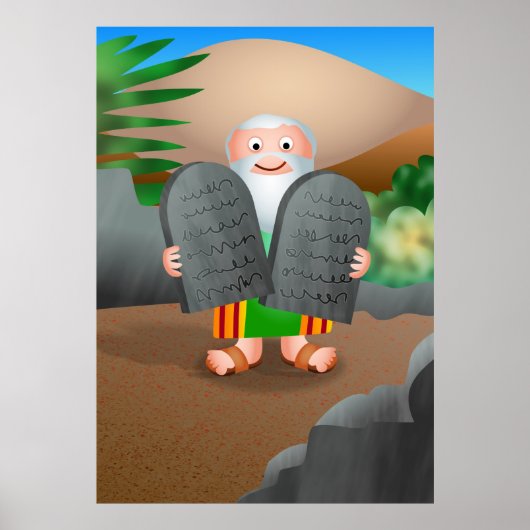 Moses und die Zehn Gebote Bibelgeschichte Poster (Vorne)