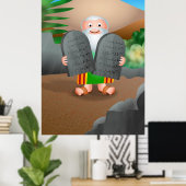 Moses und die Zehn Gebote Bibelgeschichte Poster (Heimbüro)