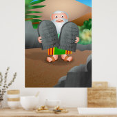 Moses und die Zehn Gebote Bibelgeschichte Poster (Küche)