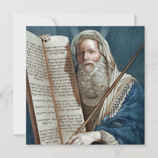 Moses und die zehn Gebote Feiertagskarte (Vorderseite)