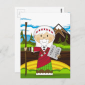 Moses und die zehn Gebote Postkarte (Vorne/Hinten)