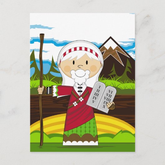 Moses und die zehn Gebote Postkarte (Vorderseite)
