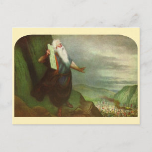 Moses und die Zehn Gebote, Vintage Religion Postkarte