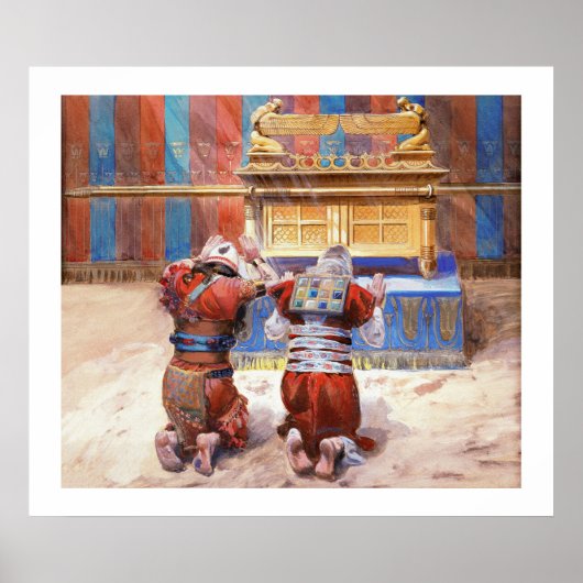 Moses und Joshua im Tabernacle von James Tissot Poster (Vorne)