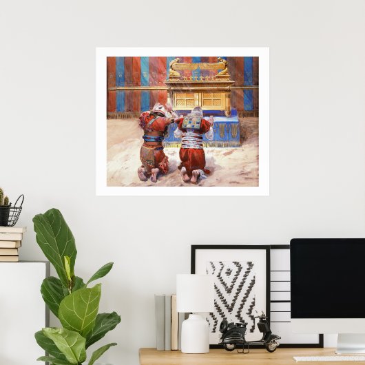 Moses und Joshua im Tabernacle von James Tissot Poster (Heimbüro)