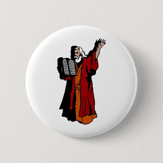 Moses und zehn Gebote Button (Vorderseite)